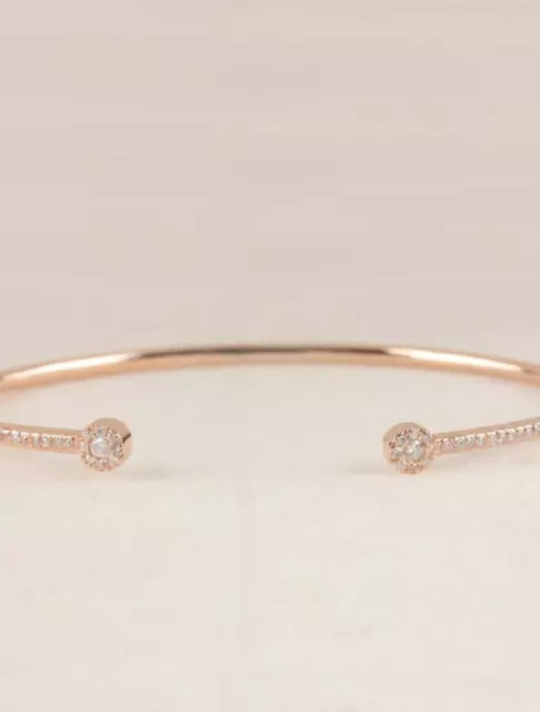 Natürlicher Diamant Tulpe Armband 14K Rose Gold Feiner Schmuck Weihnachten Tag 3