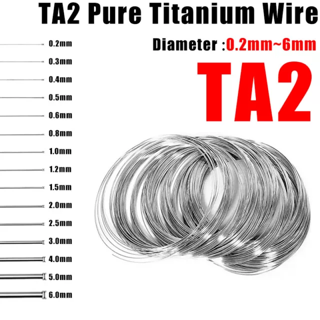 TA2 filo di titanio puro filo di metallo lavorazione dei metalli fai da te diametro alta temperatura 0,2 mm-6 mm