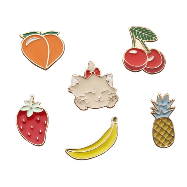 6 stücke Obst Brosche Set Kreative Schöne Dekor Brosche Set für Mädchen Kind Kin