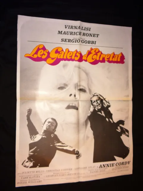 LES GALETS D' ETRETAT ! m ronet sergio gobbi   affiche cinema vintage 1972