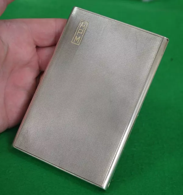 SUPERB QLTY ASPREY 'SLIDING' STERLING SILVER HM 1932 LARGE CIGARETTE CASE 202g !