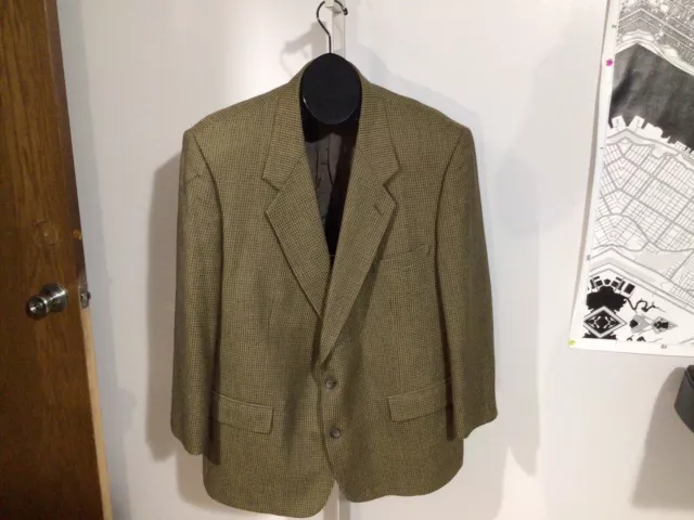 Men Yves Saint Laurent Wool 2 Button Blazer 48R