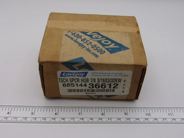 LOVEJOY 7SCH SPCR HUB 7/8 3/16x3/32KW COUPLING 685144 36612, 0752A