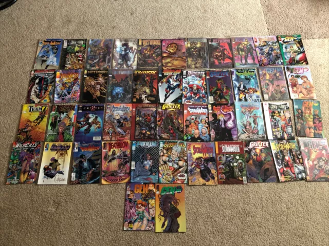 Vintage Image Comics Mixed Lot Of 45 Grifter Wetworks StormWatch Gen 13