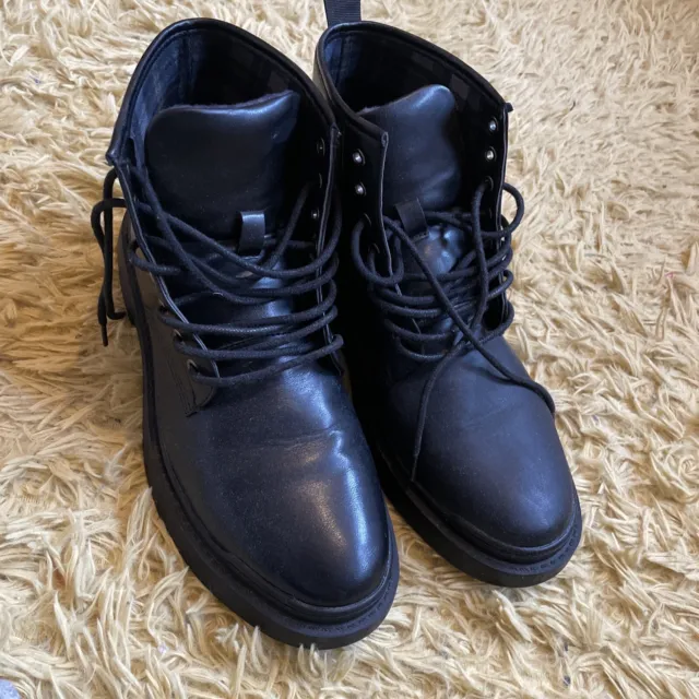 MEN CASUAL LEATHER boots size 9 £10.99 - PicClick UK
