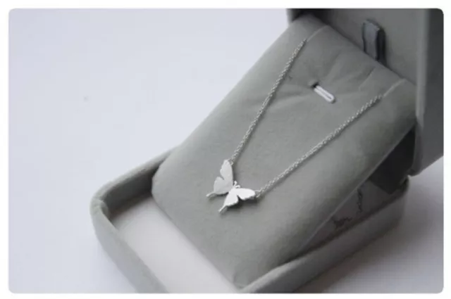 Butterfly Pendant Chain Necklace 925 Sterling Silver Womens Jewellery Love Gifts