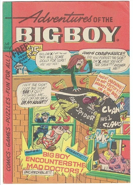 Adventures of Big Boy Comic 246 Mad Doctors Big Boy Restaurants Promo