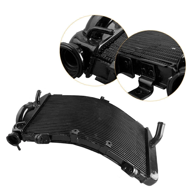 Raffreddatore Radiatore Alluminio per YAMAHA 2007 2008 YZF R1 07 08 YZF-R1 Nero Nuovo