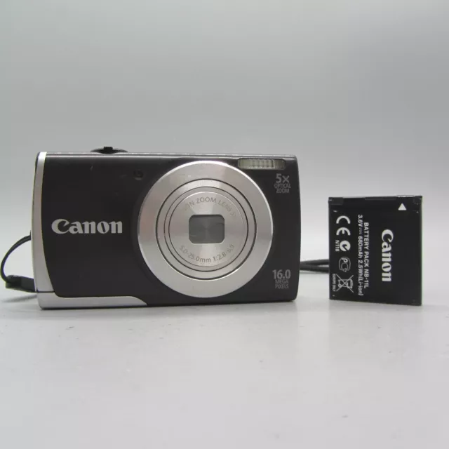 Canon Digital Camera PowerShot A2500 16.0MP Black Tested