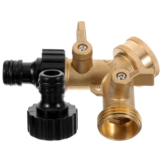 Brass Garden Hose Splitter 2 Way Hose Y Splitter Brass Hose Connector Tap