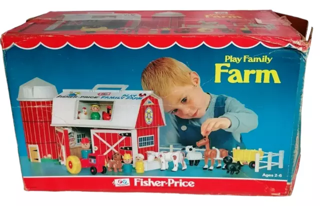 Fisher Price Play Family Farm 1967 Bauernhof 915 Belgium Kids Toys Vintage OVP