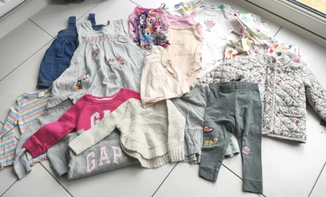 Baby Girl Clothes Bundle 18-24 Months Next M&S Spring Summer. Coat puddlesuit