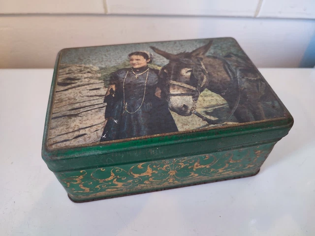 Boîte à Biscuits En Tôle De Noël Avec Couvercle, Boîte