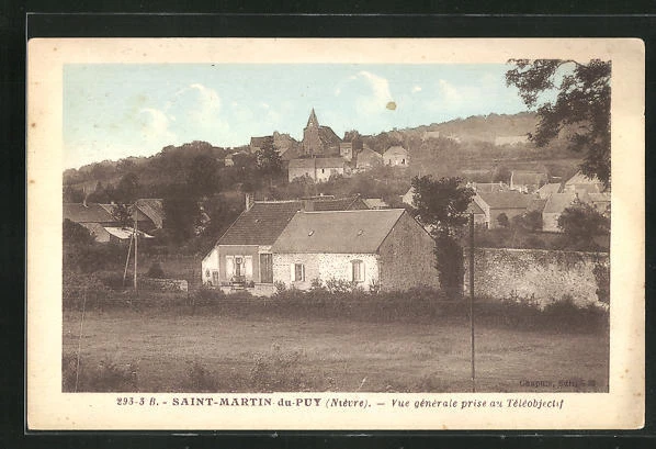 CPA Saint-Martin-du-Puy, Vue générale prise au Téléobjectif 1932