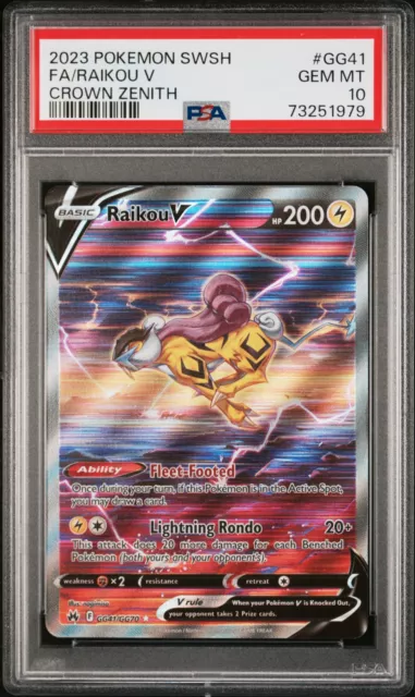 Raikou V - GG41/GG70 Full Art Ultra Rare - Crown Zenith – JAB Games13