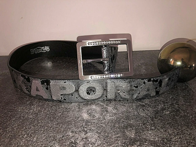 Ceinture Cuir Vernis Bleu Marine SEPCOEUR Taille 75 Cm - Largeur 3,5 Cm, Occasion En Excellent état