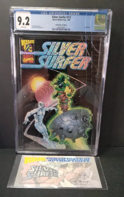 Silver Surfer Wizard Vol. 3 #1/2 1998 Variant Cover Marvel Comic CGC 9.2  w/COA