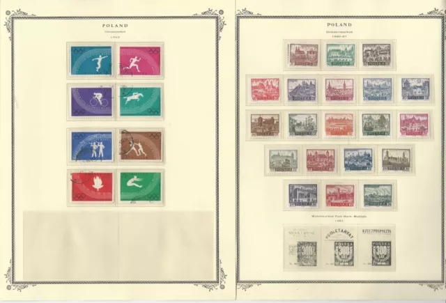 Poland Stamp Collection 1960-1974 in Scott Specialty Album, 100 Pgs & Binder