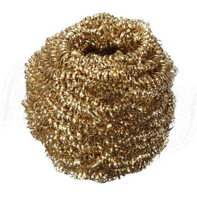1pc Soldering Solder Iron Tip Cleaner Brass Cleaning Wire Sponge Ball Gold Home
