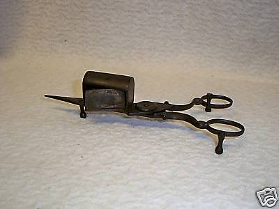 Primitive Wrought Iron Candle Scissors 1800's