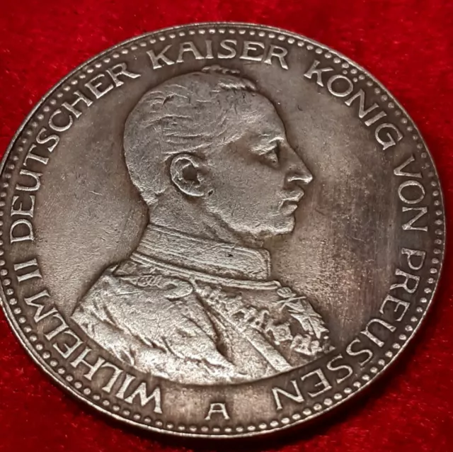 Fünf Mark Deutsches Reich 1914 Wilhelm II Deutscher Kaiser König von Preussen