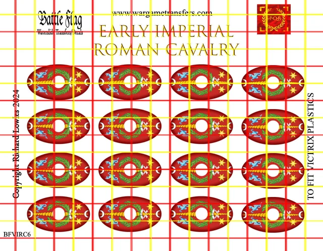BATTLE FLAG SHIELD decals to fit Victrix Early Imperial Roman Cavalry ...