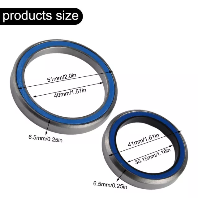 Rodamientos de auriculares de acero inoxidable de larga duración 40x51x6 5mm 30 15x40x6 5mm