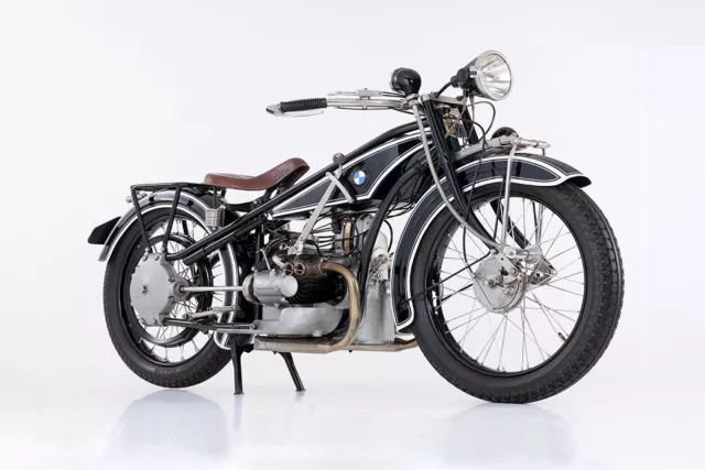 1923 BMW R32 Motorcycle: Metal Print-Gallery Canvas-FujiFilm Photo Poster