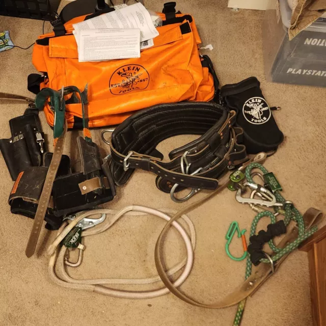 Lineman Pole Climbing Set Buckingham Climbers Belt Buck Squeeze Klein Tools