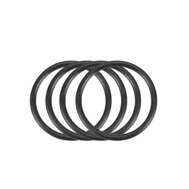 4pcs 24mm x 2mm Size Mechanical Rubber O Ring Oil Seal Gaskets Black