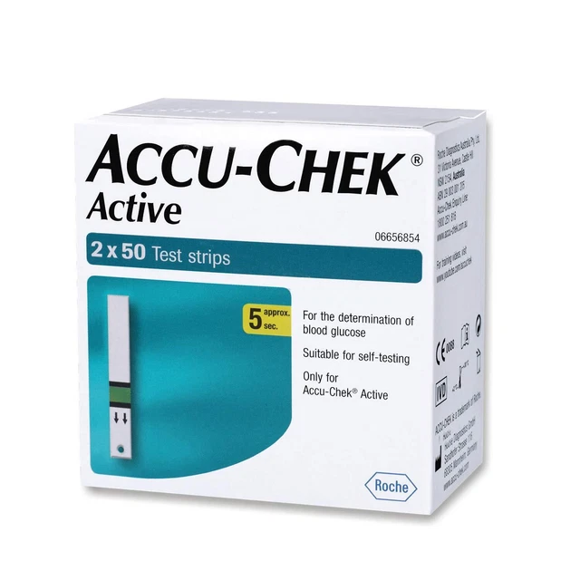 Accu-Chek Active Glucose Blood Test Strips - 100 Count