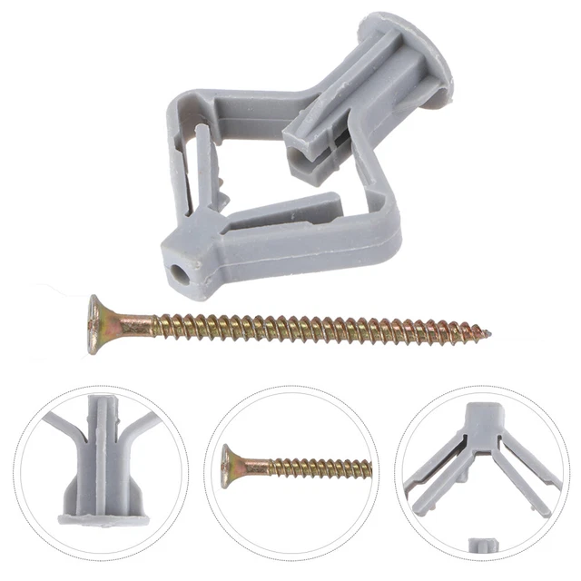 100 pz accessori hardware ancoraggio a parete tasselli espansivi gancio di ancoraggio a parete gesso tipo piastra