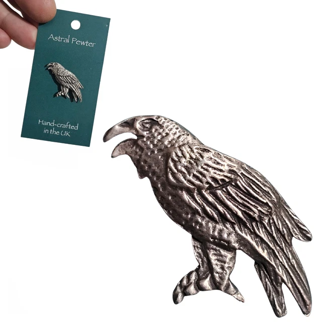 Badge épingle tête de faisan etain jeu oiseau broche revers