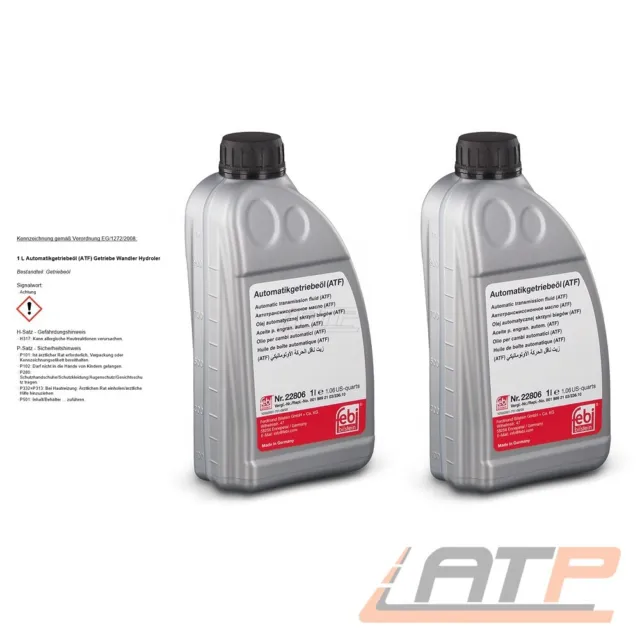 2 L Olio Cambio Automatico Atf Servo Idraulico Febi Rosso Per Renault Rover Saab