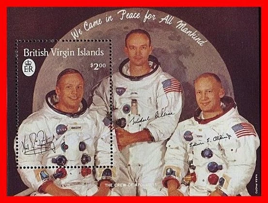 British Virgin Is. 1989  Apollo 11 S/S Sc#645   Mnh Cv$11.00