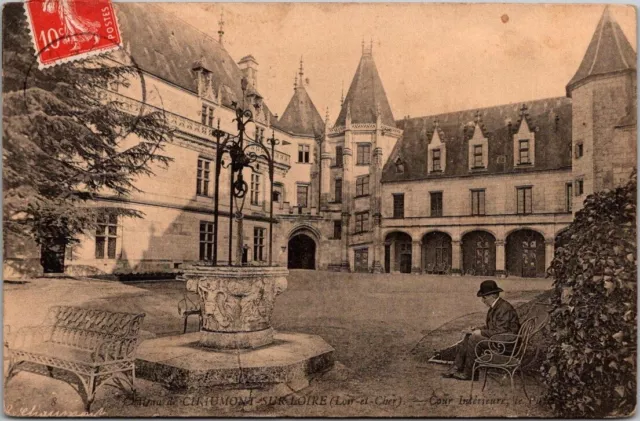 *47440 cpa Château de Chaumont sur Loire - inner courtyard