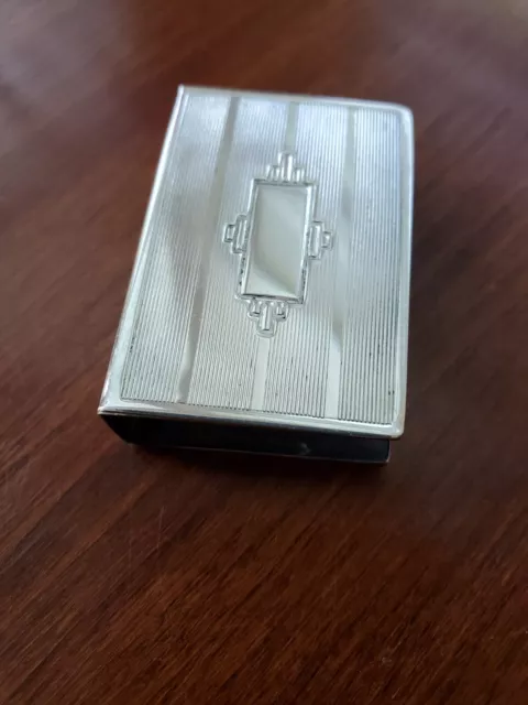 WEBSTER STERLING SILVER MATCHBOX MATCH BOX SAFE HOLDER CASE No Mono