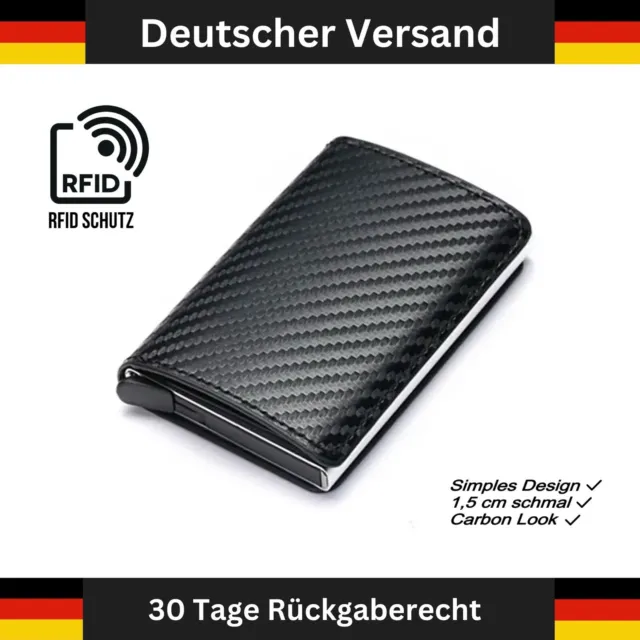 Smart Wallet Mini Geldbeutel RFID-Schutz Slim Portemonnaie Karten Geldbörse