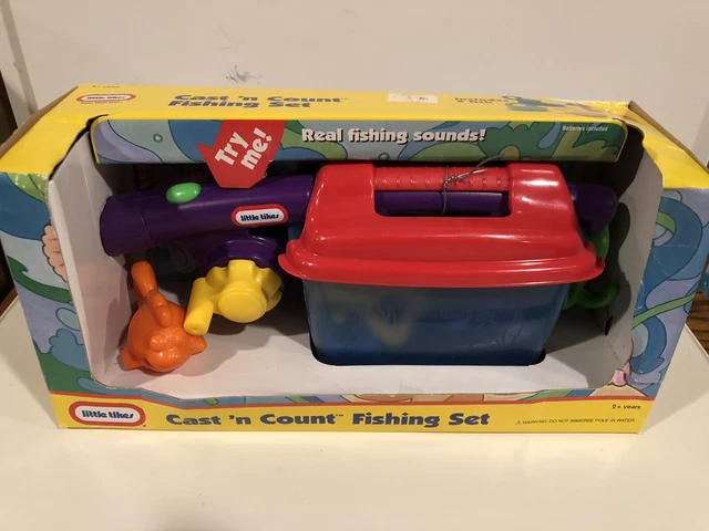 2000 LITTLE TIKES Cast 'n Count Fishing Set w/ Pole Rod 5 Fishes