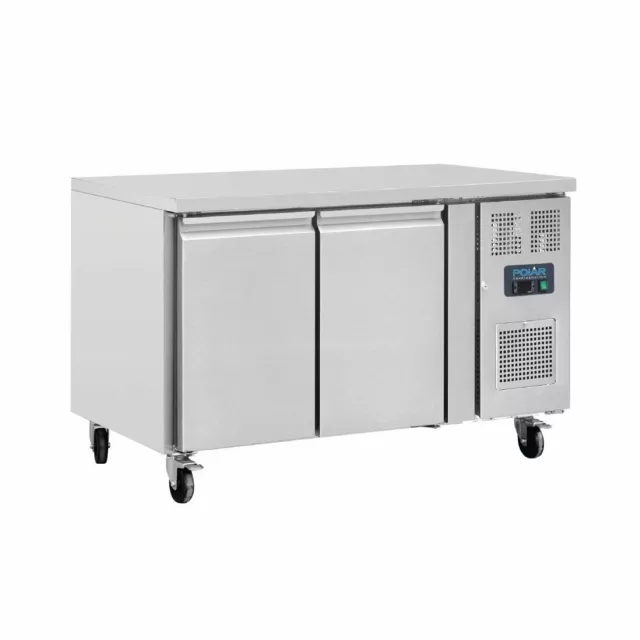 Polar 2 Door Counter Fridge 282Ltr Litre -  G596  Catering  Commercial Two door