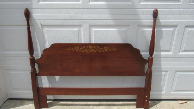 Hitchcock Queen  Poster Bed Headboard Farmhouse Signed