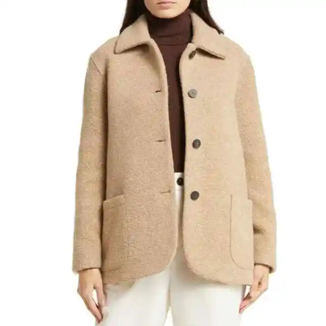 HARRIS WHARF LONDON Wool Blend Jacket Coat Women Size 6