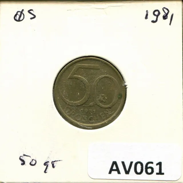 50 GROSCHEN 1981 AUSTRIA Coin #AV061C 3