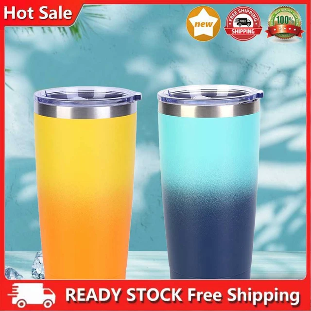 Taza aspiradora de doble pared para tazas de automóvil a prueba de fugas cerveza matón de hielo de 20 oz para oficina de campamento