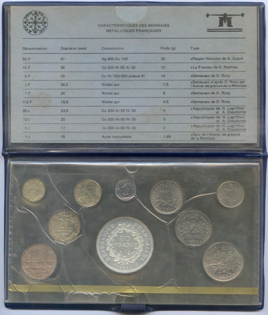 #8300 - Coffret Séries Fdc En Francs France 1980 10 Pcs
