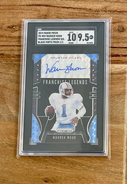 Warren Moon Houston Oilers Panini Prizm 2019 NFL 1 of 1 Auto Franchise Legends