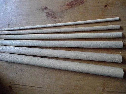 30cm long Wooden Craft Sticks - Hardwood Dowels Poles CHOOSE QUANTITY & DIAMETER