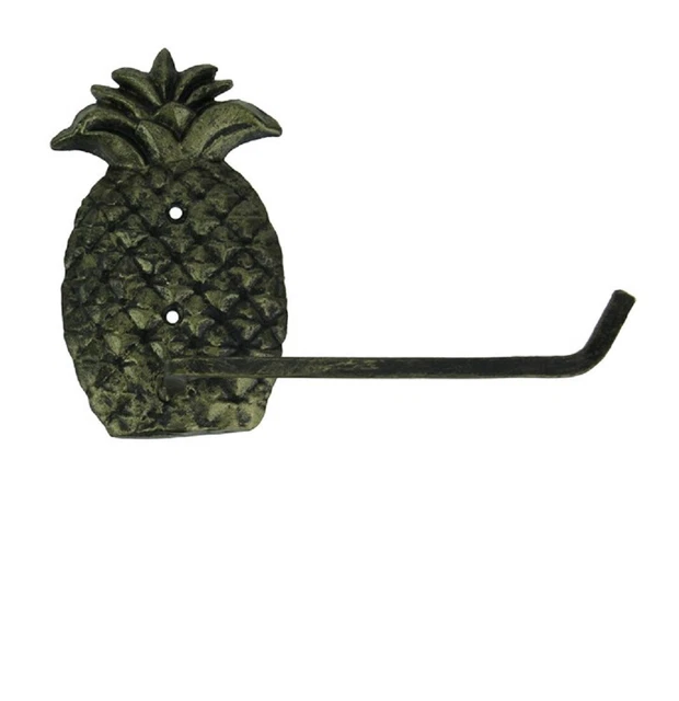 Scratch & Dent Antique Brass Finish Cast Iron Pineapple Tissue Holder Wall Decor