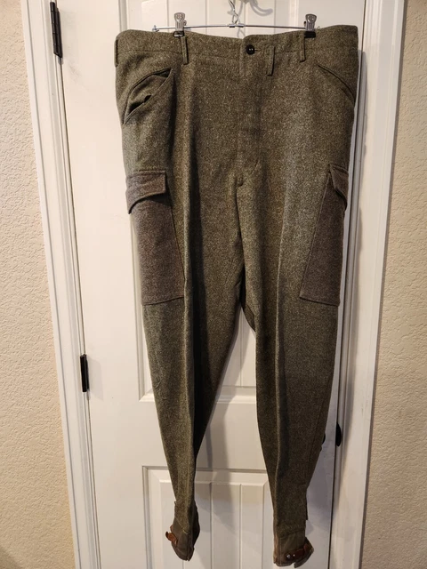 Vintage 1941 WW2 Swedish Wool Pants. Military. 40s