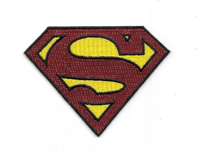 Superman "S" Chest Logo Glitter Version Embroidered Licensed Patch NEW UNUSED